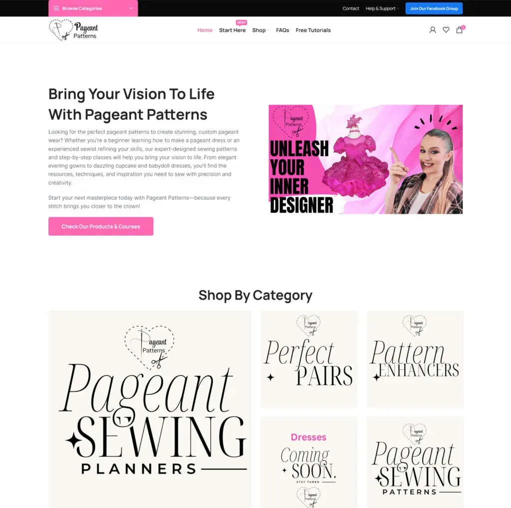 Pageant Patterns website